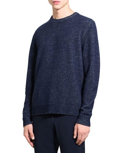 Theory Hilles Plush Wool & Cashmere Sweater - Blue