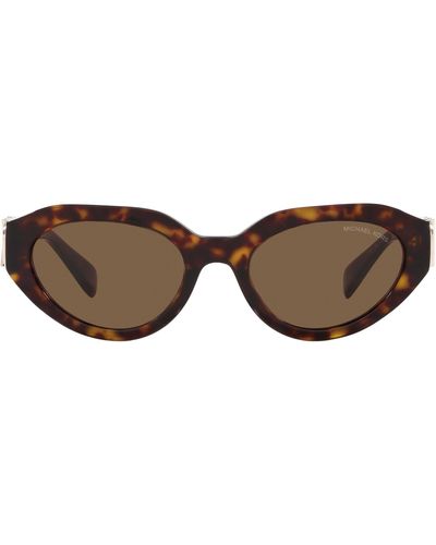 Michael Kors Empire 53mm Oval Sunglasses - Brown