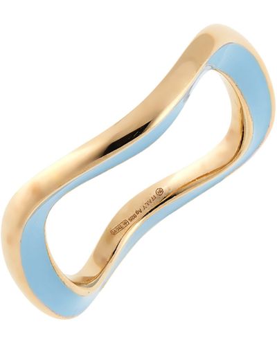 Bottega Veneta Enamel Curved Ring - Multicolor