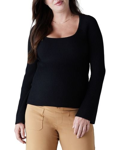 Ingrid & Isabel Rib Maternity Sweater - Black
