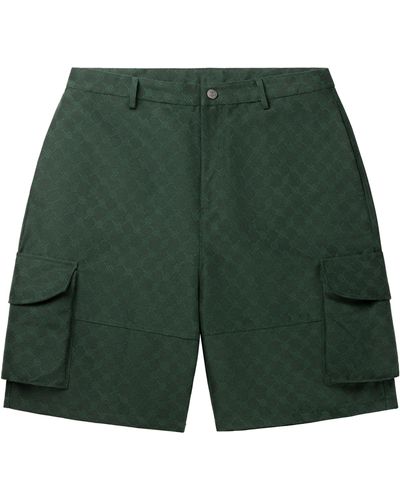 Daily Paper Benji Monogram Cargo Shorts - Green