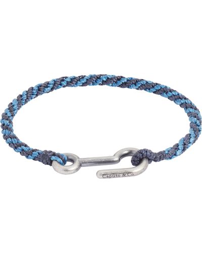 Caputo & Co. Utility Hook Macramé Bracelet - Blue
