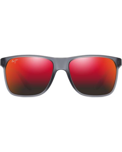 Maui Jim Pailolo 58mm Polarizedplus2® Rectangular Sunglasses - Red