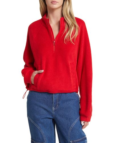 BP. Fleece Half Zip Pullover - Red