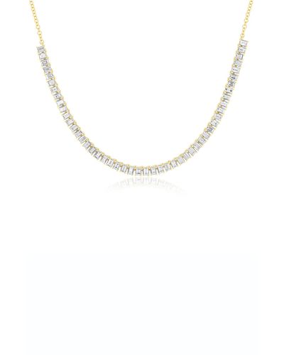 EF Collection Diamond Segment Chain Necklace - Multicolor