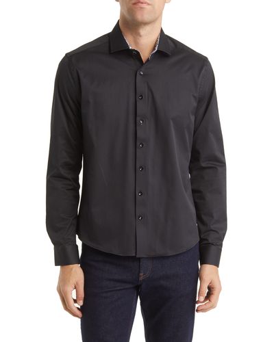 Stone Rose Dry Touch® Performance Button-up Shirt - Black