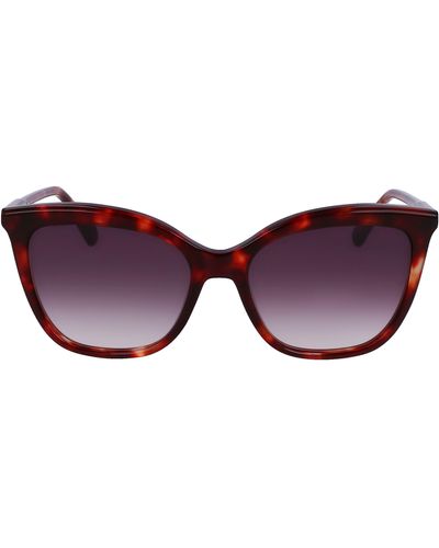 Longchamp 53mm Rectangular Sunglasses - Purple