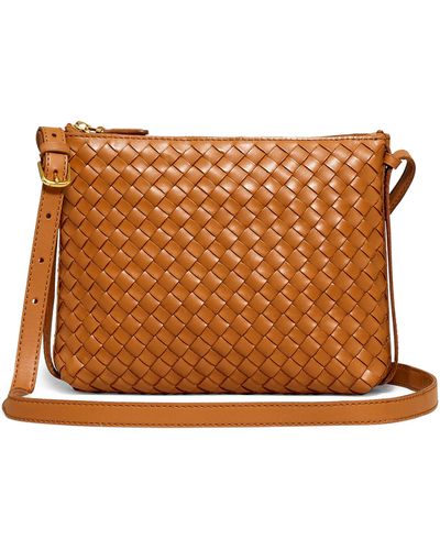 Madewell Woven Leather Crossbody Bag - Brown