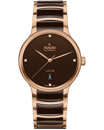 Rado Centrix Diamond Ceramic Bracelet Watch - Black
