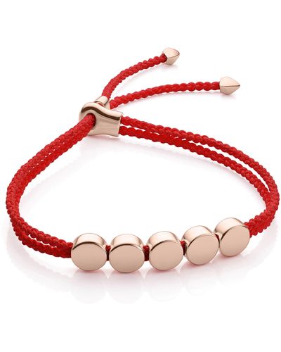 Monica Vinader Linear Bead Friendship Bracelet - Red