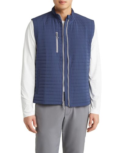 Johnnie-o Crosswind Quilted Performance Vest - Blue