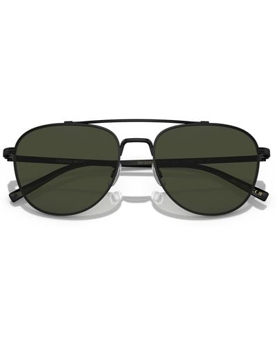 Oliver Peoples 55mm Rivetti Polarized Pilot Sunglasses - Green