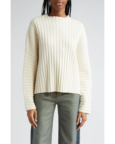 Eckhaus Latta Keyboard Linen & Cotton Rib Sweater - Natural