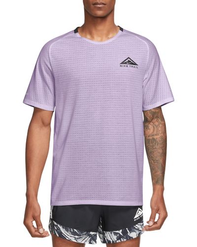 Nike Dri-fit Trail Solar Chase Performance T-shirt - Purple