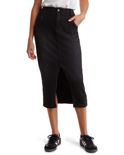 Panel Skirt - Black Wash