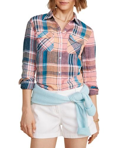 Vineyard Vines Long Sleeve Linen Button-up Shirt - Multicolor