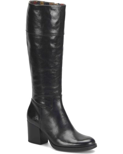 Børn Brandy Block Heel Knee High Boot - Black