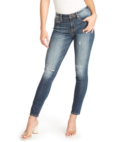 Vigoss jagger Distressed Skinny Jeans - Blue