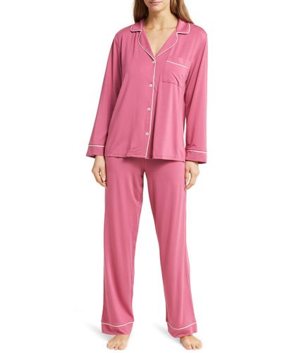 Eberjey Gisele Jersey Knit Pajamas - Pink