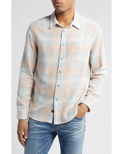 Rails Lennox Relaxed Fit Plaid Button-up Shirt - White
