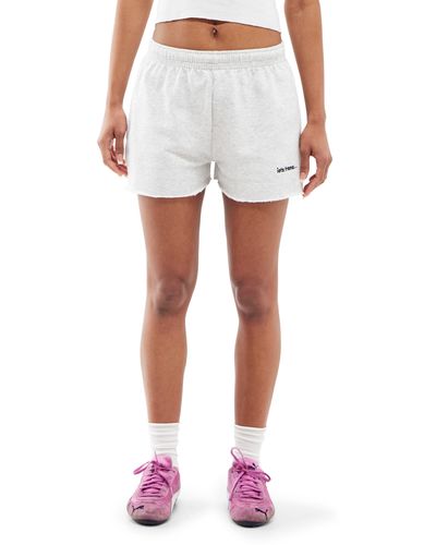 iets frans... Mini Cotton jogger Shorts - White