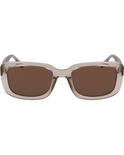 Converse Fluidity 54mm Rectangular Sunglasses - Brown