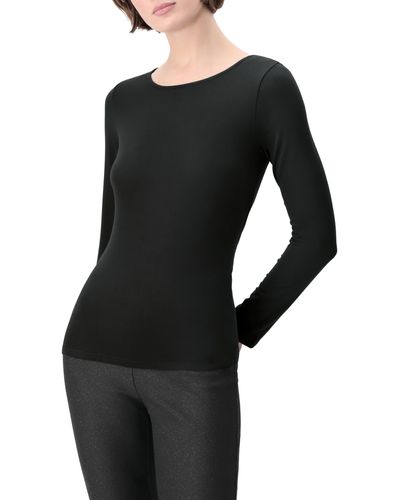 Oroblu Perfect Line Modal & Cashmere Blend T-shirt - Black