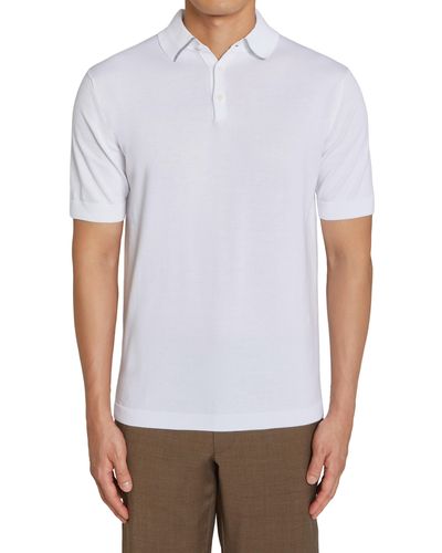 Jack Victor Roslyn Tipped Polo - White