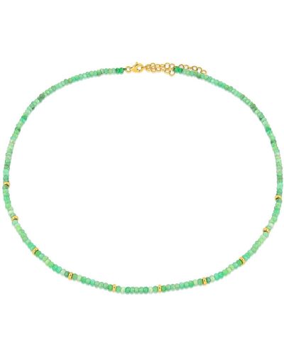 EF Collection Birthstone Beaded Necklace - White