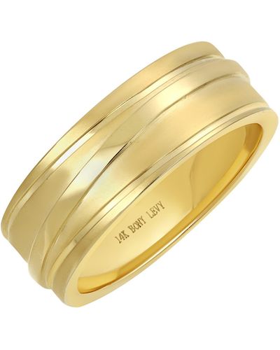 Bony Levy 14k Gold Wide Band Ring - Metallic