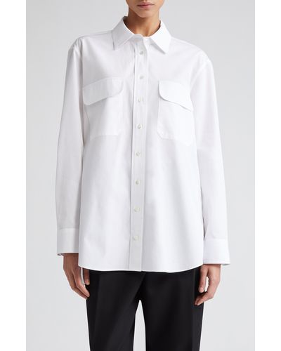 Partow Macy Cotton Button-up Shirt - White
