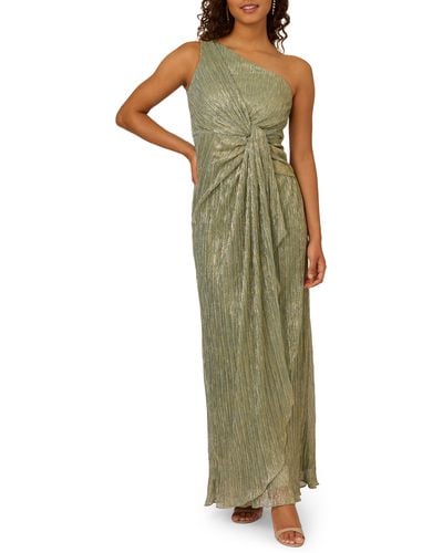 Adrianna Papell One-shoulder Evening Gown - Green