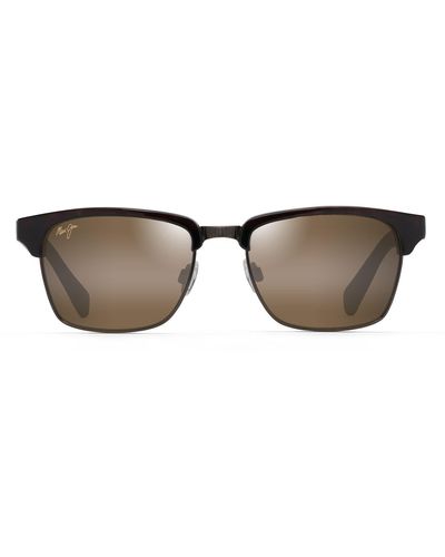 Maui Jim Kawika 54mm Polarizedplus®2 Rectangular Sunglasses - White