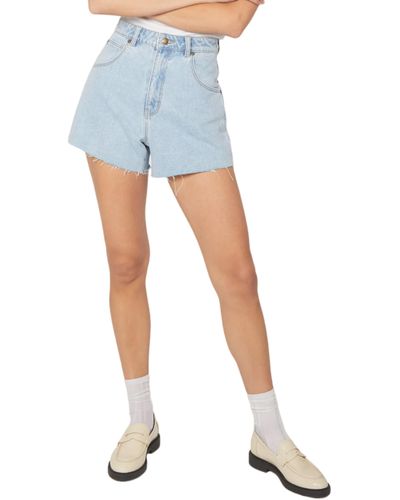 Rolla's Mirage High Waist Cutoff Denim Shorts - Blue