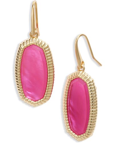 Kendra Scott Dani Ridge Frame Drop Earrings - Pink