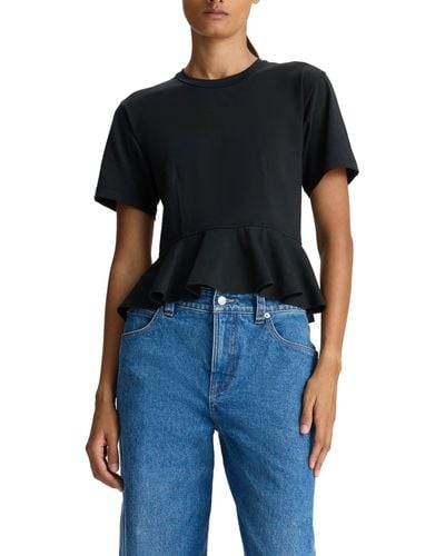 A.L.C. A. L.c. Roxy Peplum T-shirt - Black