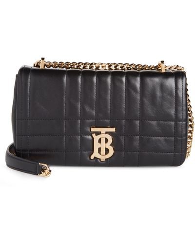 Burberry Small Lola Quilted Leather Shoulder Bag - Black