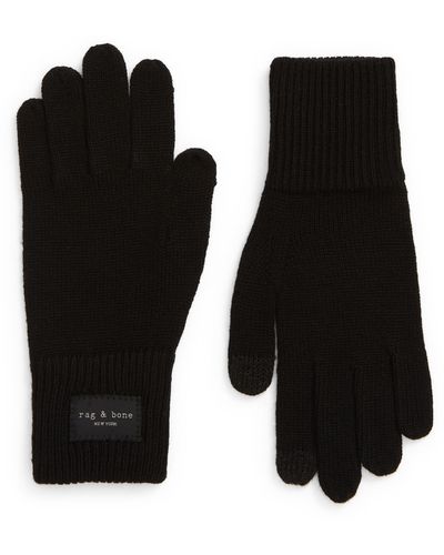 Rag & Bone Addison Wool Gloves - Black