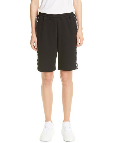 Stella McCartney Unisex 23 Obs Logo Organic Cotton Sweat Shorts - Black