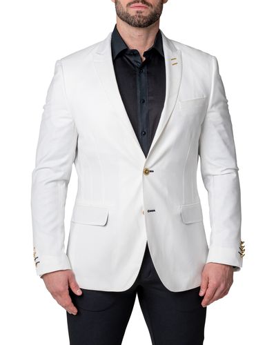 Maceoo Descartes Classic Sport Coat At Nordstrom - White