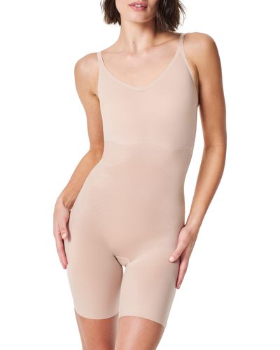 Spanx Spanx Thinstincts 2.0 Mid-thigh Shaping Bodysuit - Pink