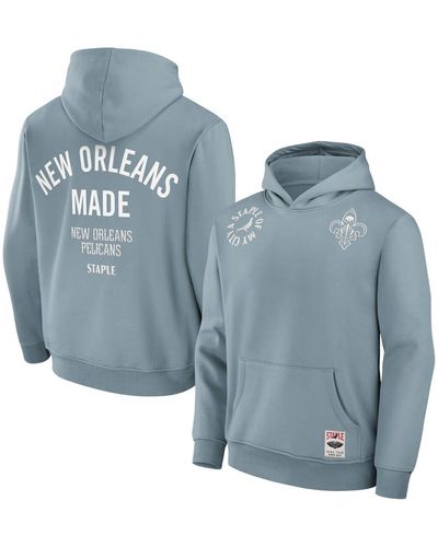 Staple Nba X New Orleans Pelicans Plush Heavyweight Pullover Hoodie At Nordstrom - Blue