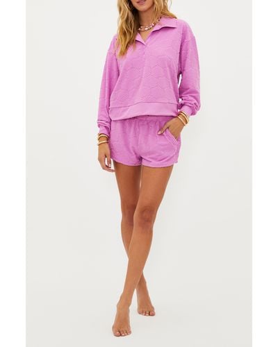 Beach Riot Martina Cover-up Polo Sweater - Pink