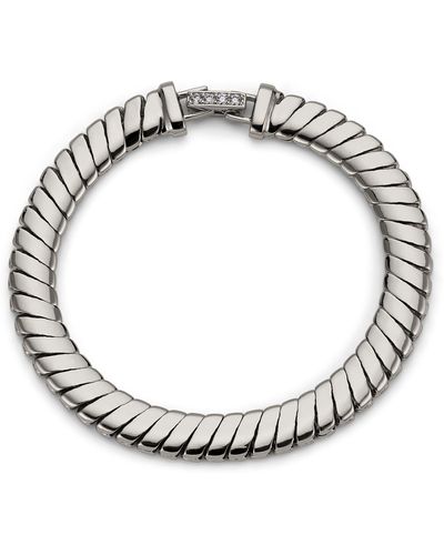 Nadri Sunlight Ribbed Line Bracelet - Metallic