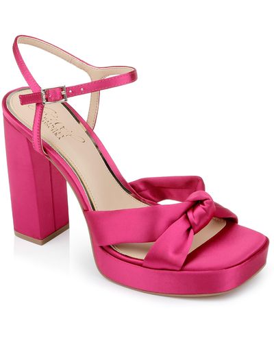 Badgley Mischka Valencia Ankle Strap Platform Sandal - Pink