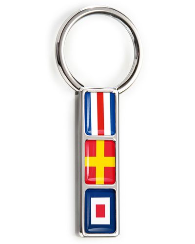 M-clip M-clip Nautical Flag Key Ring - White