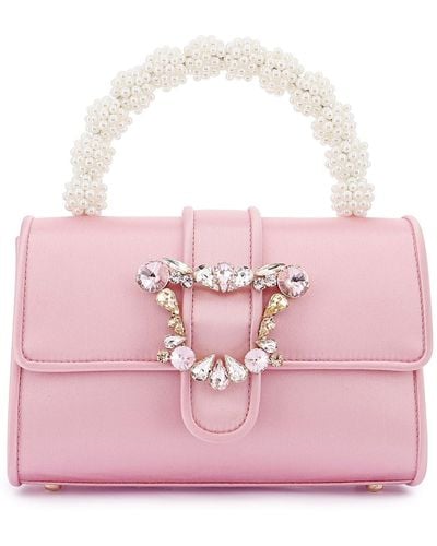 Sophia Webster Margaux Imitation Pearl Top Handle Bag - Pink