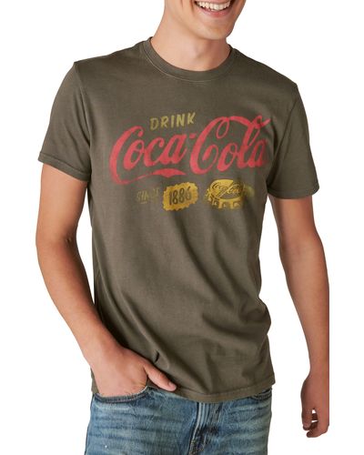 Lucky Brand Coke Ice Cold Cotton Graphic T-shirt - Green