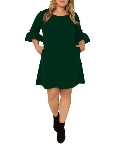 Standards & Practices Stella Crepe Knit Dress - Green