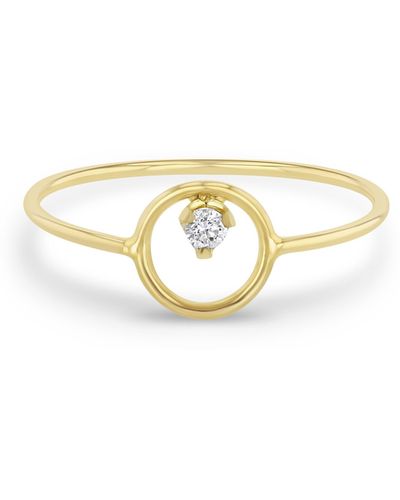 Zoe Chicco Prong Diamond Ring - White